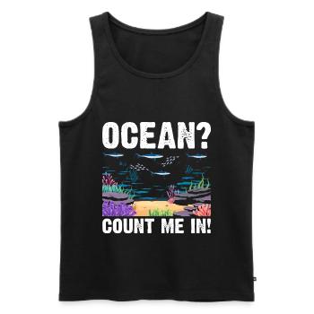 Ocean Zooologist Marine Biologist Marine Marine Biology - Men's Premium Organic Tank Top - black - Front - AI Model Male 178 light (178cm)
