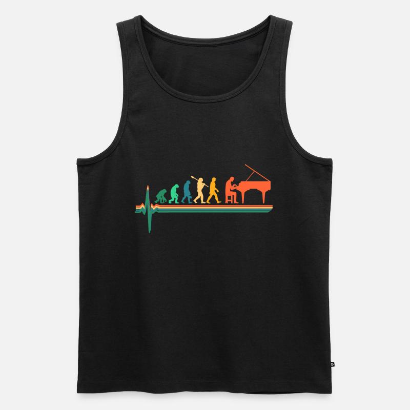 Piano evolution - Men's Premium Organic Tank Top - black