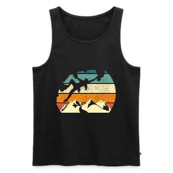 climbing sport climbing climber climb rock climbing - Men's Premium Organic Tank Top - black - Front - AI Model Male 178 light (178cm)