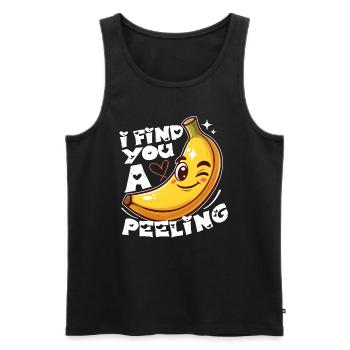 I FIND YOU A PEELING - Men's Premium Organic Tank Top - black - Front - AI Model Male 178 light (178cm)