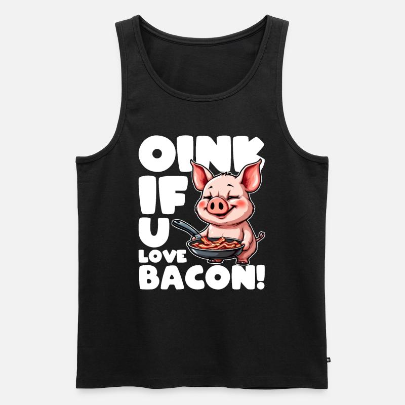 OINK, WENN SIE SPECK LIEBEN - Männer Premium Bio Tank Top - Schwarz