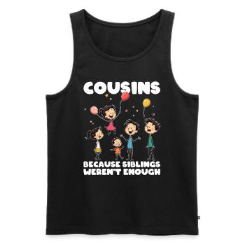 COUSINS - PARCE QUE LES FRÈRES ET SŒURS NE SUFFISAIENT PAS - Débardeur bio Premium Homme - noir - Devant - Michal (187cm)