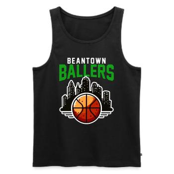 BEANTOWN BALLERS - BASKETBALL - Männer Premium Bio Tank Top - Schwarz - Vorne - AI Model Male 178 light (178cm)