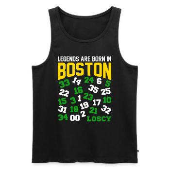 LEGENDS ARE BORN IN BOSTON - BASKET - Men's Premium Organic Tank Top - black - Front - AI Model Male 178 light (178cm)