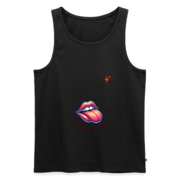 Limited Edition - Clothing company - Männer Premium Bio Tank Top - Schwarz - Vorne - AI Model Male 178 light (178cm)