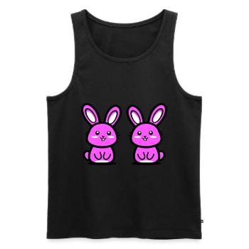 Easter Bunny Easter - Men's Premium Organic Tank Top - black - Front - Michal (187cm)