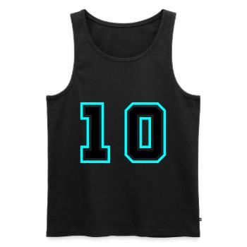 Symbole à 10 chiffres - Débardeur bio Premium Homme - noir - Devant - AI Model Male 178 light (178cm)