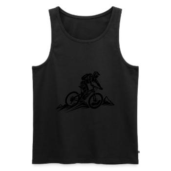 Vététistes Sports VTT - Débardeur bio Premium Homme - noir - Devant - Michal (187cm)