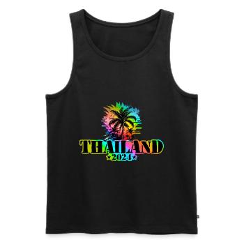 Thaïlande 2024 Vacances Coloré - Débardeur bio Premium Homme - noir - Devant - Michal (187cm)