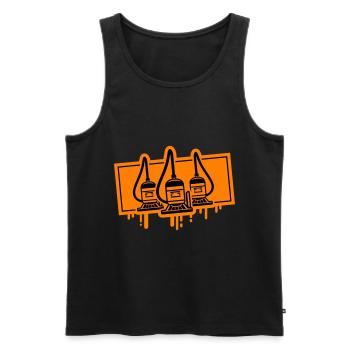 Staubsauger Icon - Männer Premium Bio Tank Top - Schwarz - Vorne - AI Model Male 178 light (178cm)