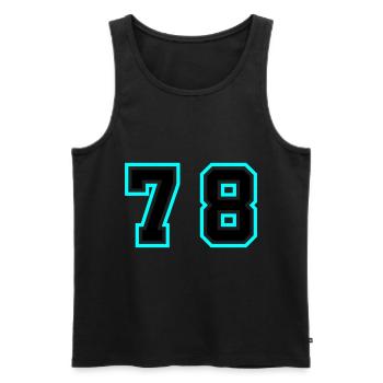78 Number Symbol - Men's Premium Organic Tank Top - black - Front - Michal (187cm)
