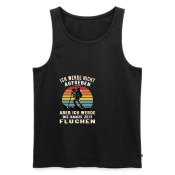 Ich Werde Nicht Aufgeben Aber Fluchen - Männer Premium Bio Tank Top - Schwarz - Vorne - AI Model Male 178 light (178cm)