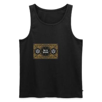 Bag of Holding Dice Container D20 Master Tabletop - Men's Premium Organic Tank Top - black - Front - AI Model Male 178 light (178cm)