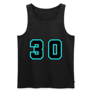 Symbole de 30 chiffres - Débardeur bio Premium Homme - noir - Devant - Michal (187cm)