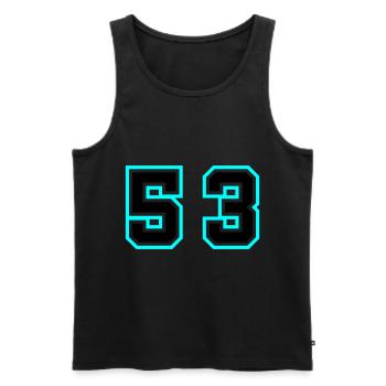 53 Number Symbol - Men's Premium Organic Tank Top - black - Front - Michal (187cm)