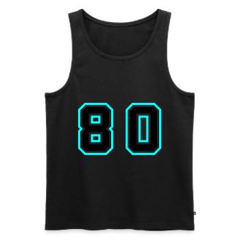 80 Number Symbol - Men's Premium Organic Tank Top - black - Front - Michal (187cm)