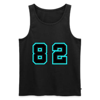 82 Number Symbol - Men's Premium Organic Tank Top - black - Front - Michal (187cm)