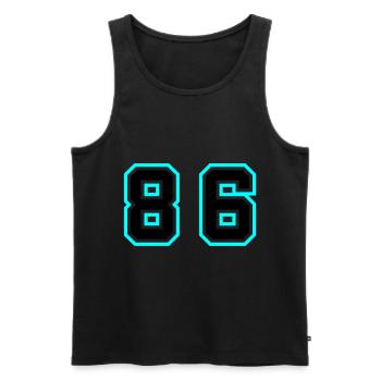 86 Number Symbol - Men's Premium Organic Tank Top - black - Front - AI Model Male 178 light (178cm)