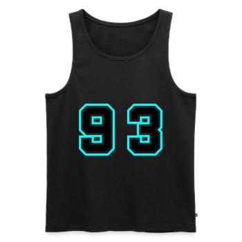 93 Symbole numérique - Débardeur bio Premium Homme - noir - Devant - Michal (187cm)