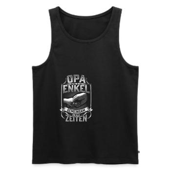 Opa und Enkel Gemeinsam fuer alle Zeiten - Männer Premium Bio Tank Top - Schwarz - Vorne - AI Model Male 178 light (178cm)