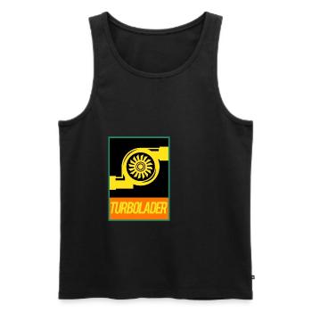 Turbocompresseur - Big Boost! - Débardeur bio Premium Homme - noir - Devant - AI Model Male 178 light (178cm)
