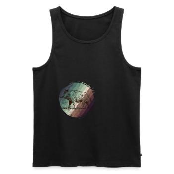 Wildschwein Jäger Schießen Wildnis Keiler Wald - Männer Premium Bio Tank Top - Schwarz - Vorne - Michal (187cm)