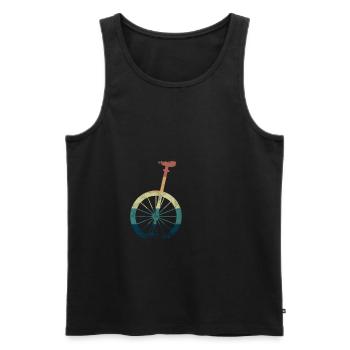 Unicycle Rider Artist High Wheel Artist Gift - Men's Premium Organic Tank Top - black - Front - AI Model Male 178 light (178cm)