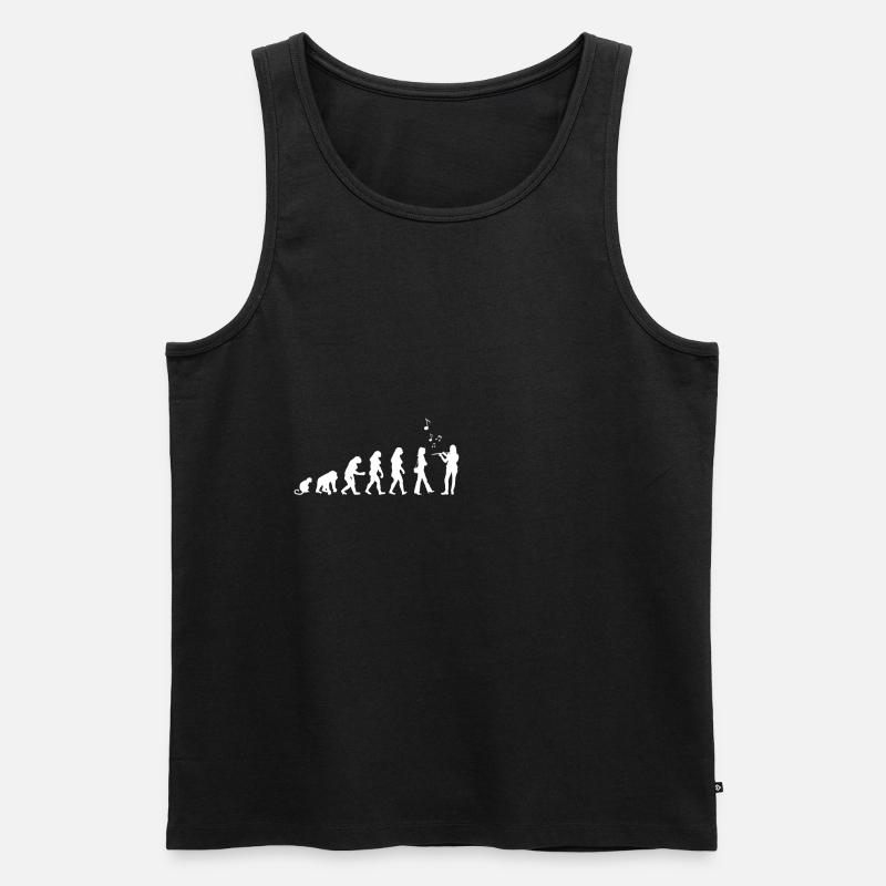 Flöte Blockflöte Querflöte Geschenk Geschenkidee - Männer Premium Bio Tank Top - Schwarz