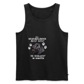 Newfoundland dog - Men's Premium Organic Tank Top - black - Front - Michal (187cm)