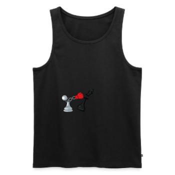 Cadeau d'entraîneur de joueur d'échecs drôle - Débardeur bio Premium Homme - noir - Devant - Michal (187cm)