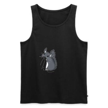 Chemise Chinchilla Rongeur Drôle - Débardeur bio Premium Homme - noir - Devant - Michal (187cm)