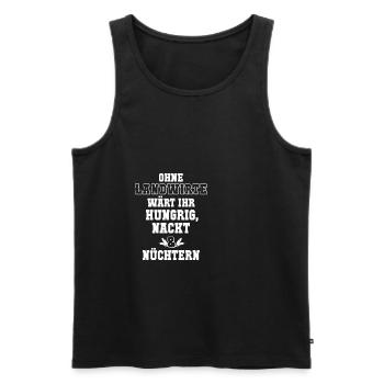 Bauer Geschenk Bauernhof Landwirt Landwirtschaft - Männer Premium Bio Tank Top - Schwarz - Vorne - Michal (187cm)