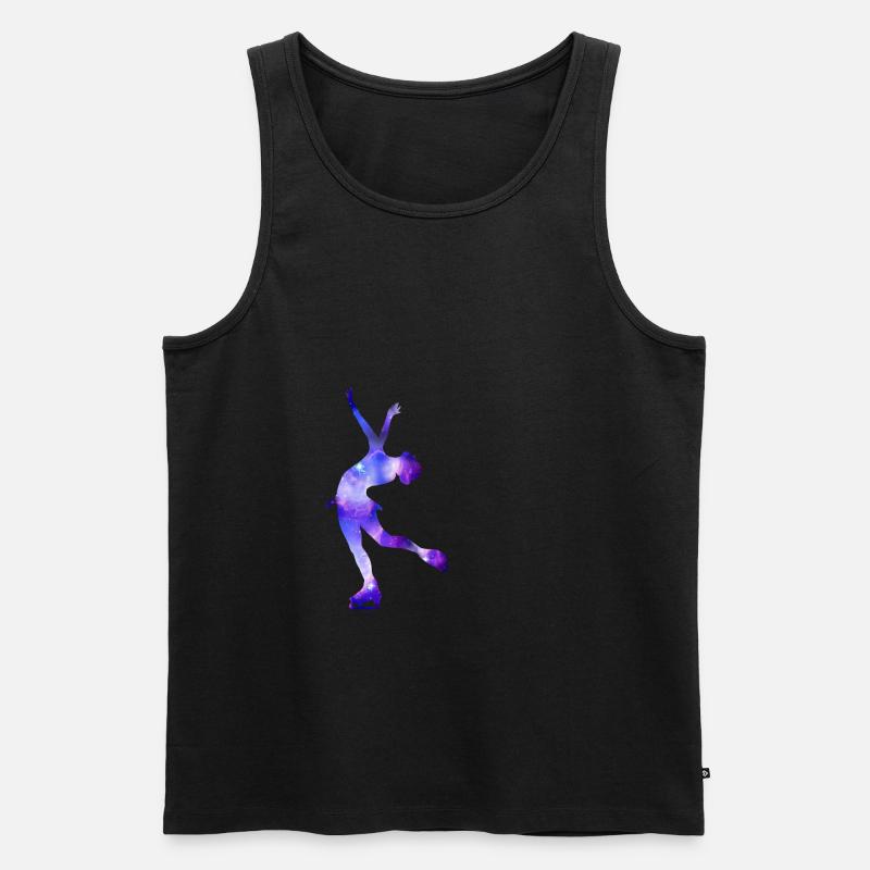 Eiskunstlauf Geschenk Eiskunstläufer Mädchen - Männer Premium Bio Tank Top - Schwarz