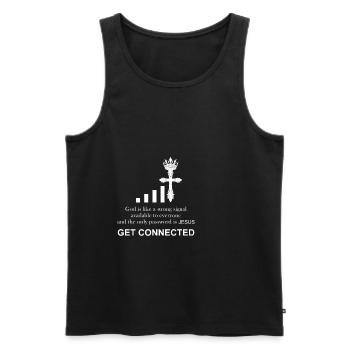 Prêtre catholique | Drôle de cadeau | - Débardeur bio Premium Homme - noir - Devant - Michal (187cm)