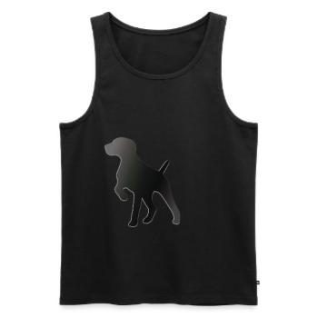 Deutsch Kurzhaar Zeiger GSP MOM PAPA Retro - Männer Premium Bio Tank Top - Schwarz - Vorne - Michal (187cm)