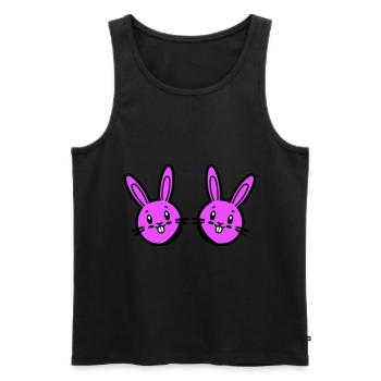 Easter Bunny Easter - Men's Premium Organic Tank Top - black - Front - Michal (187cm)