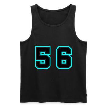 57 Symbole numérique - Débardeur bio Premium Homme - noir - Devant - Michal (187cm)