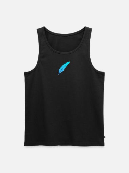 Feather Feeling #4 - Männer Premium Bio Tank Top - Schwarz