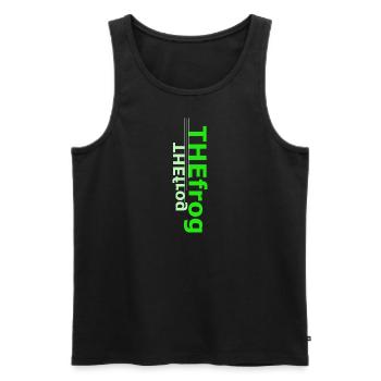frogmain - Männer Premium Bio Tank Top - Schwarz - Vorne - Michal (187cm)