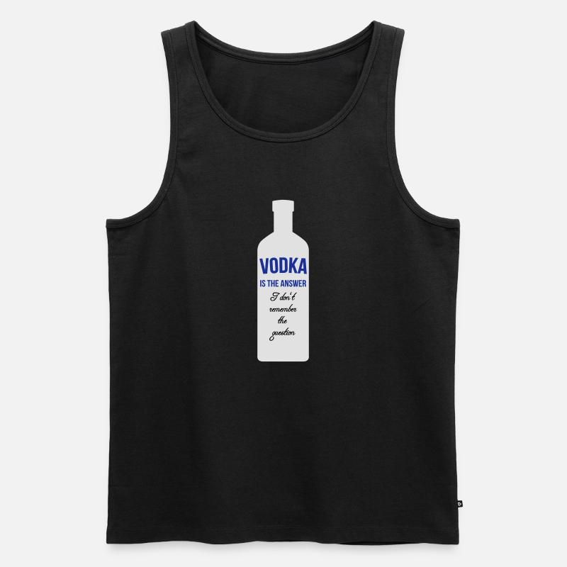 Vodka is the Answer - Männer Premium Bio Tank Top - Schwarz