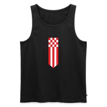Brabant kurze Streamer def - Männer Premium Bio Tank Top - Schwarz - Vorne - AI Model Male 178 light (178cm)