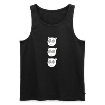 Koala Bear Triple - Men's Premium Organic Tank Top - black - Front - Michal (187cm)