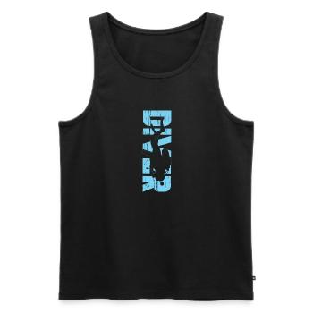 Tauchen Diving Vintage Underwater Sprüche - Männer Premium Bio Tank Top - Schwarz - Vorne - AI Model Male 178 light (178cm)