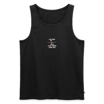 Grillen Sommer Sonne Schwaben Wein Leben genießen - Männer Premium Bio Tank Top - Schwarz - Vorne - Michal (187cm)