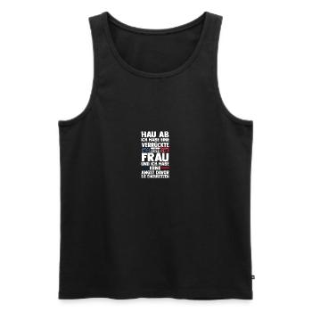 Français Français France - Débardeur bio Premium Homme - noir - Devant - Michal (187cm)