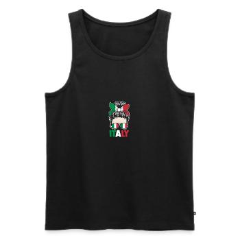 Italie Italien Italien Italie - Débardeur bio Premium Homme - noir - Devant - Michal (187cm)