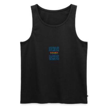 1981 - Männer Premium Bio Tank Top - Schwarz - Vorne - AI Model Male 178 light (178cm)