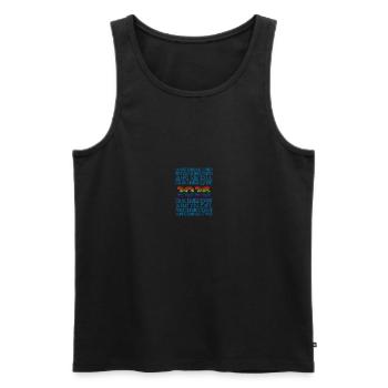 2026 - Men's Premium Organic Tank Top - black - Front - AI Model Male 178 light (178cm)