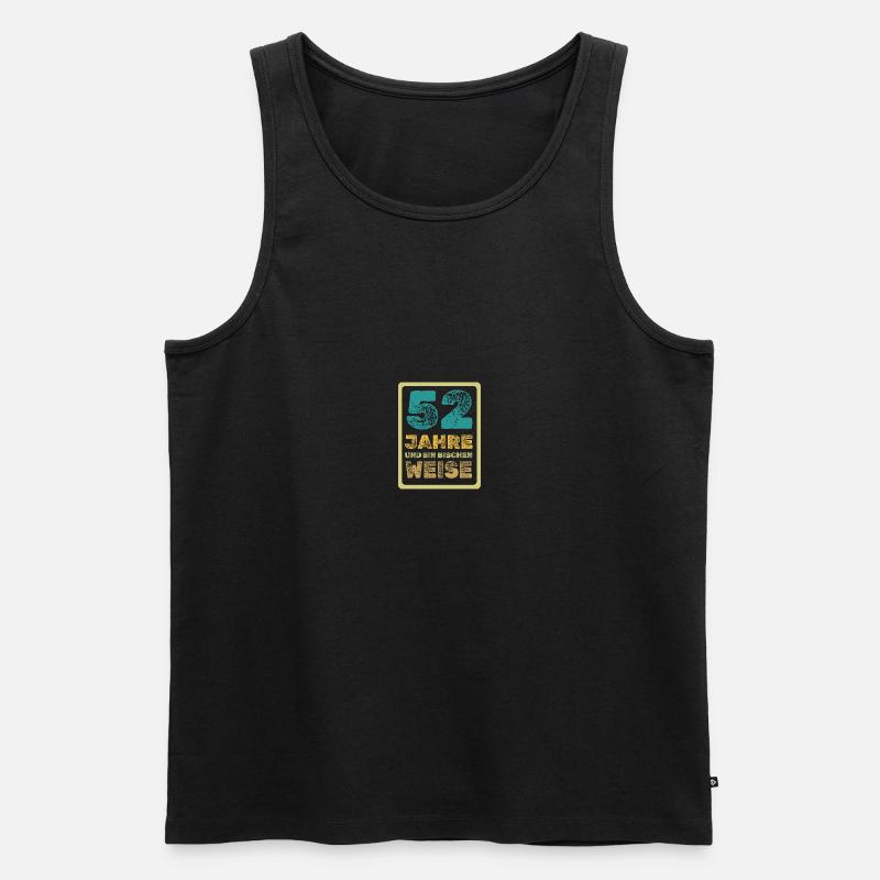 52 - Männer Premium Bio Tank Top - Schwarz
