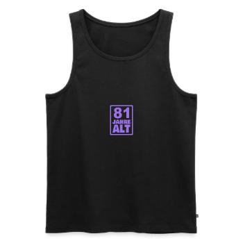 Alt 81 - Männer Premium Bio Tank Top - Schwarz - Vorne - AI Model Male 178 light (178cm)